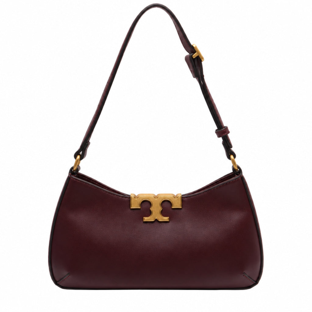 Tory Burch Eleanor Hobo Bag | Wine Red Leather Shoulder Bag