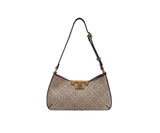 Tory Burch T Monogram Crescent Shoulder Bag | Hazelnut & Tan