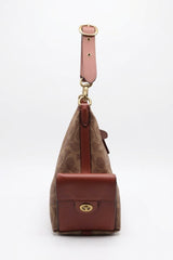 Coach Signature Canvas Cargo Hobo Bag | Khaki & Saddle