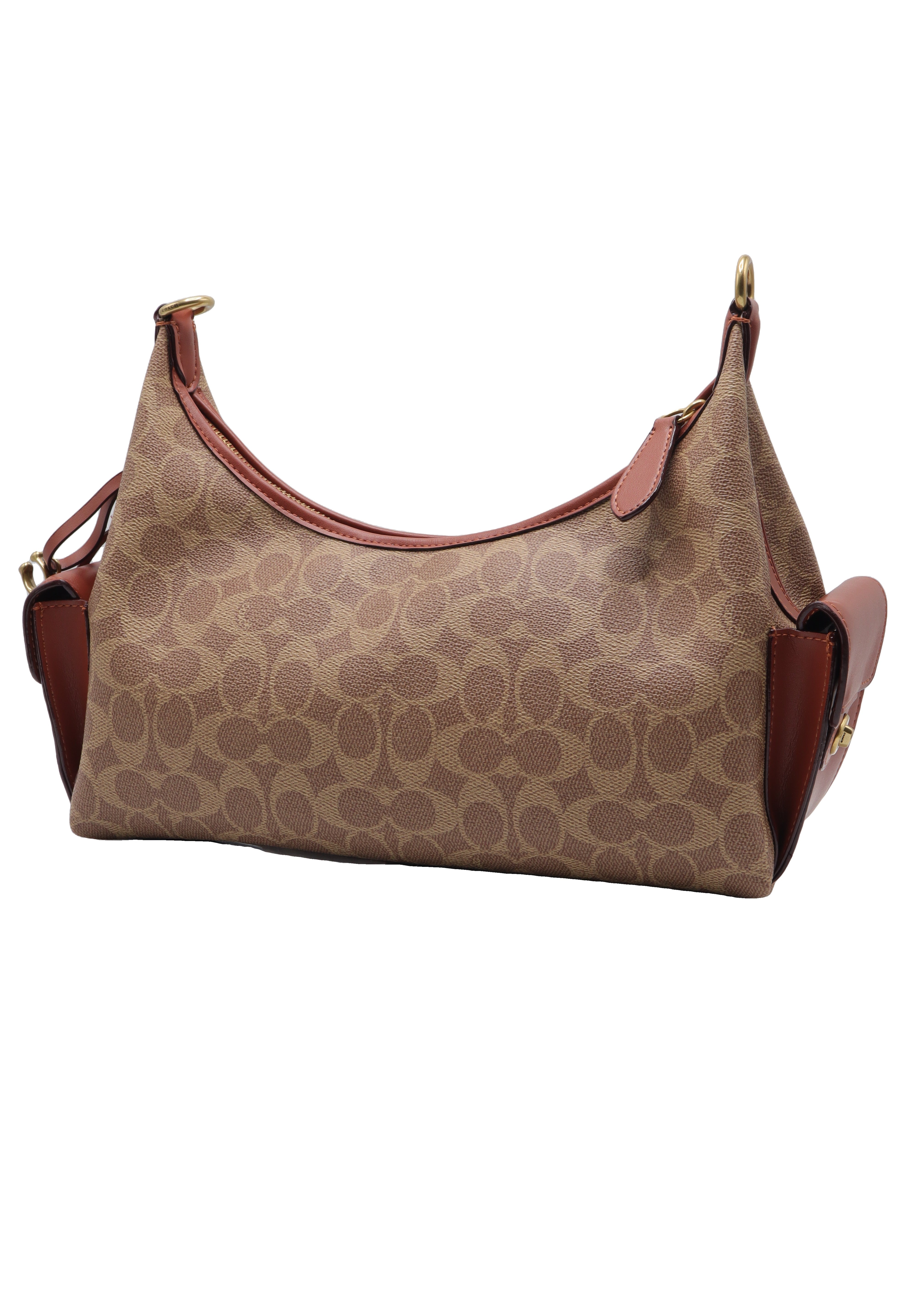 Coach Signature Canvas Cargo Hobo Bag | Khaki & Saddle