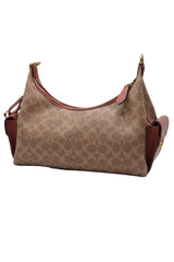 Coach Signature Canvas Cargo Hobo Bag | Khaki & Saddle