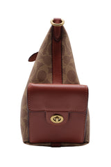 Coach Signature Canvas Cargo Hobo Bag | Khaki & Saddle