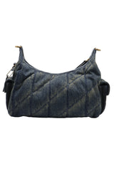 Coach Quilted Denim Cargo Hobo Bag | Washed Black & Charcoal