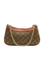 Gucci GG Canvas Mini Bag with Web Strap & Strawberry Charm