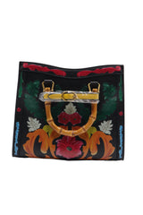 Gucci Diana Floral Embossed Bamboo Handle Tote Bag | Black