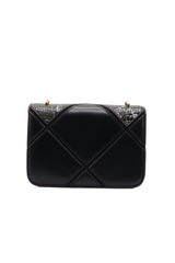 Tory Burch Eleanor Snake Patchwork Shoulder Bag | Black