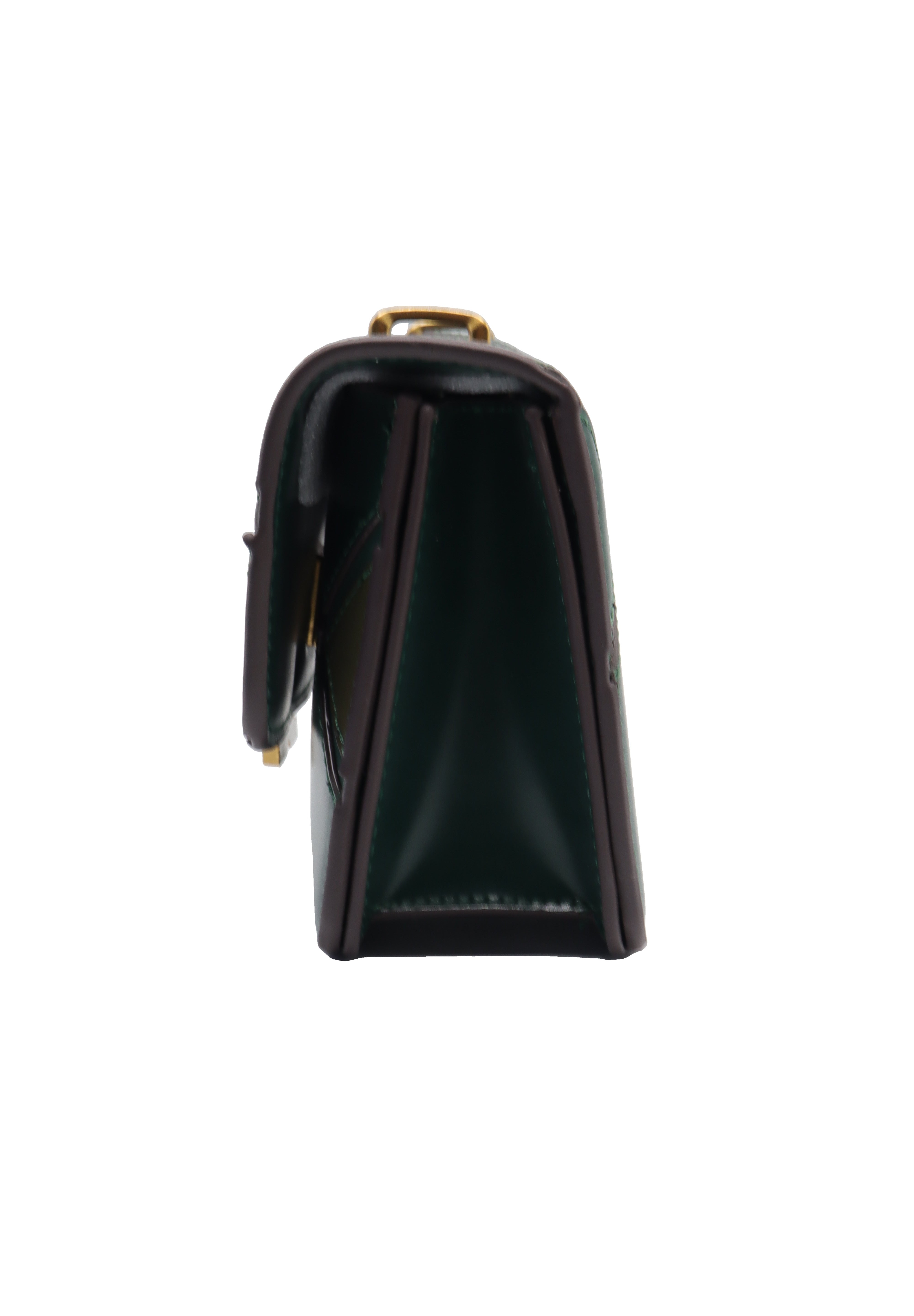 Tory Burch Eleanor Snake Patchwork Shoulder Bag | Forest Green