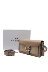 Coach Tabby Signature Jacquard Shoulder Bag | Taupe Neutral