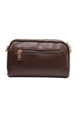 Coach Double Zip Leather Crossbody Bag | Dark Chocolate Brown