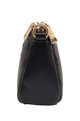 Coach Double Zip Signature Canvas Crossbody Bag | Dark Brown & Black