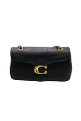 Coach Pillow Tabby Quilted Shoulder Bag | Black Leather
