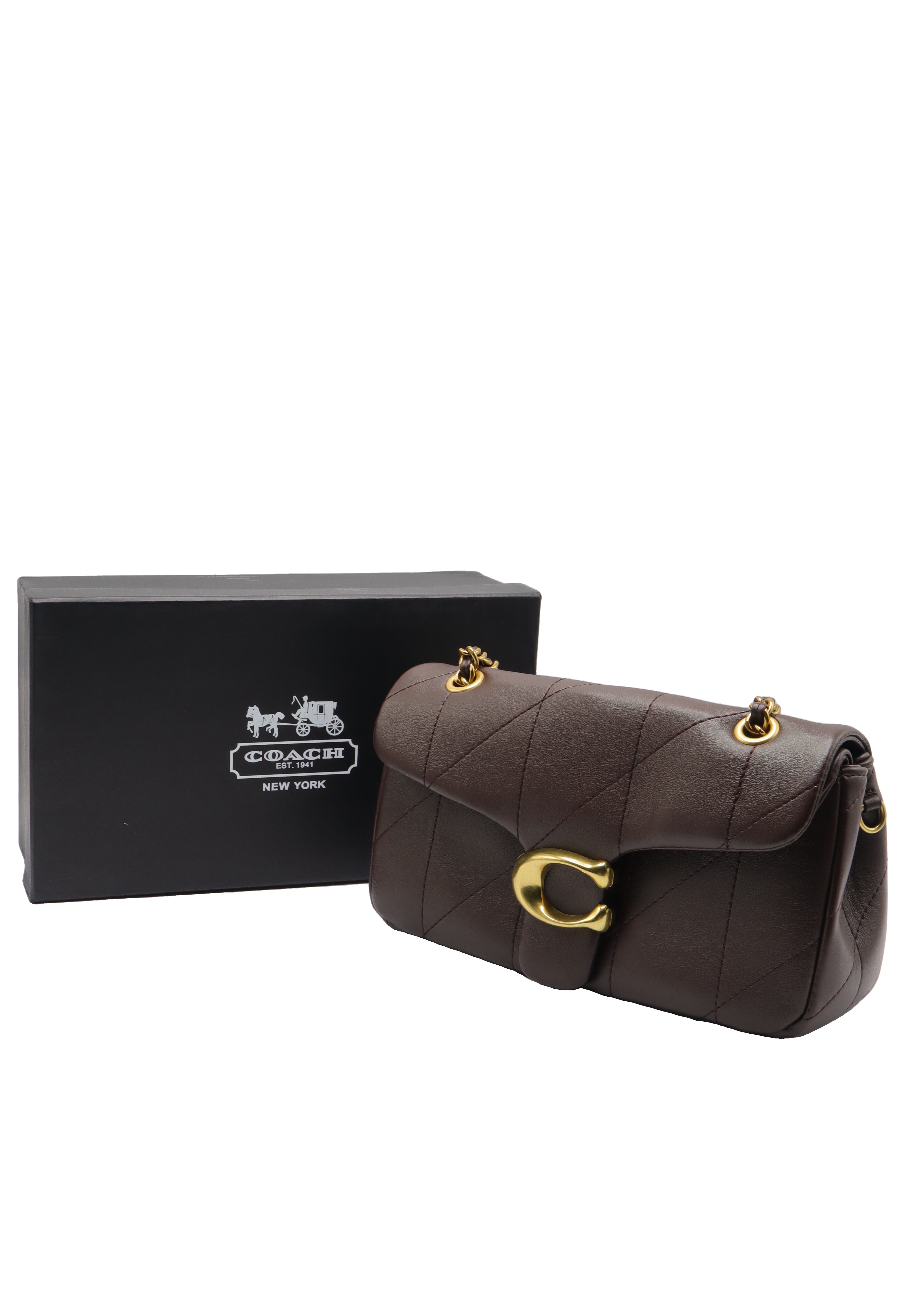 Coach Pillow Tabby Quilted Shoulder Bag | Dark Brown