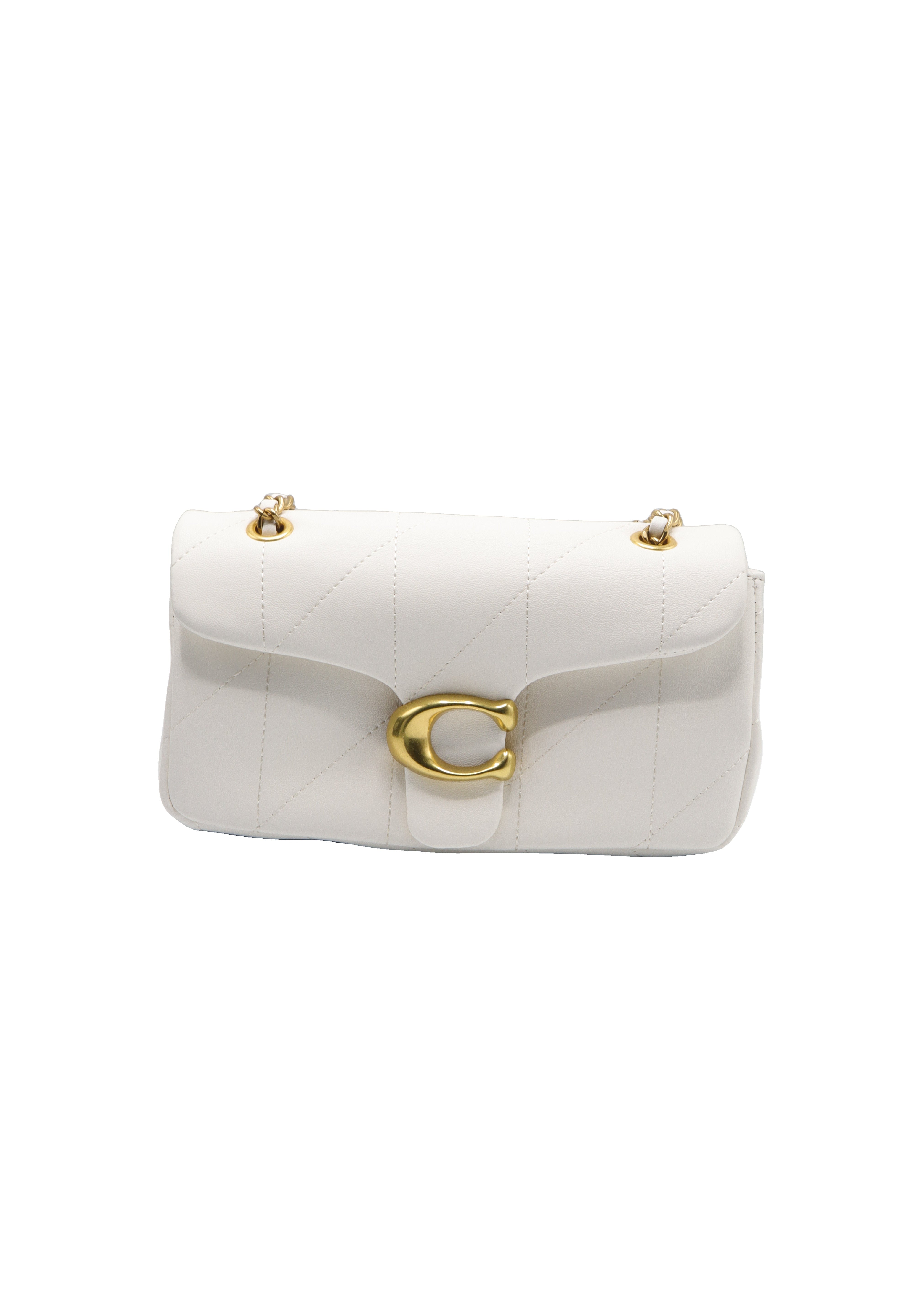 Coach Pillow Tabby Quilted Shoulder Bag | Chalk White Leather