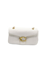 Coach Pillow Tabby Quilted Shoulder Bag | Chalk White Leather