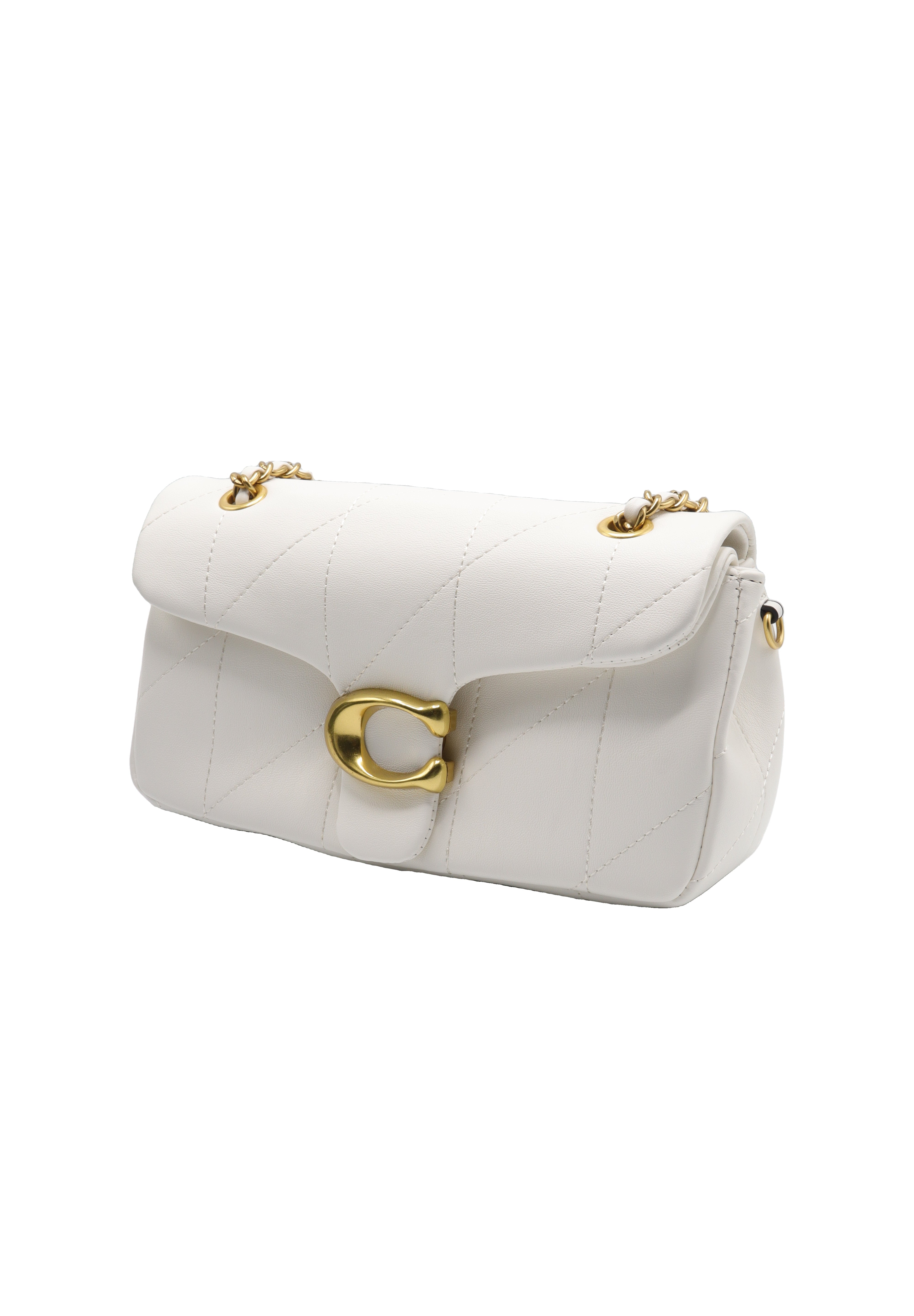 Coach Pillow Tabby Quilted Shoulder Bag | Chalk White Leather