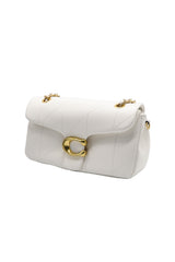 Coach Pillow Tabby Quilted Shoulder Bag | Chalk White Leather