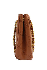 Tory Burch Fleming Quilted Tote Bag | Caramel Tan Leather
