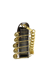 Fendi Baguette Crystal Mesh Shoulder Bag | Silver & Gold