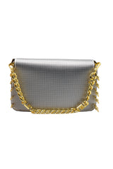 Fendi Baguette Crystal Mesh Shoulder Bag | Silver & Gold