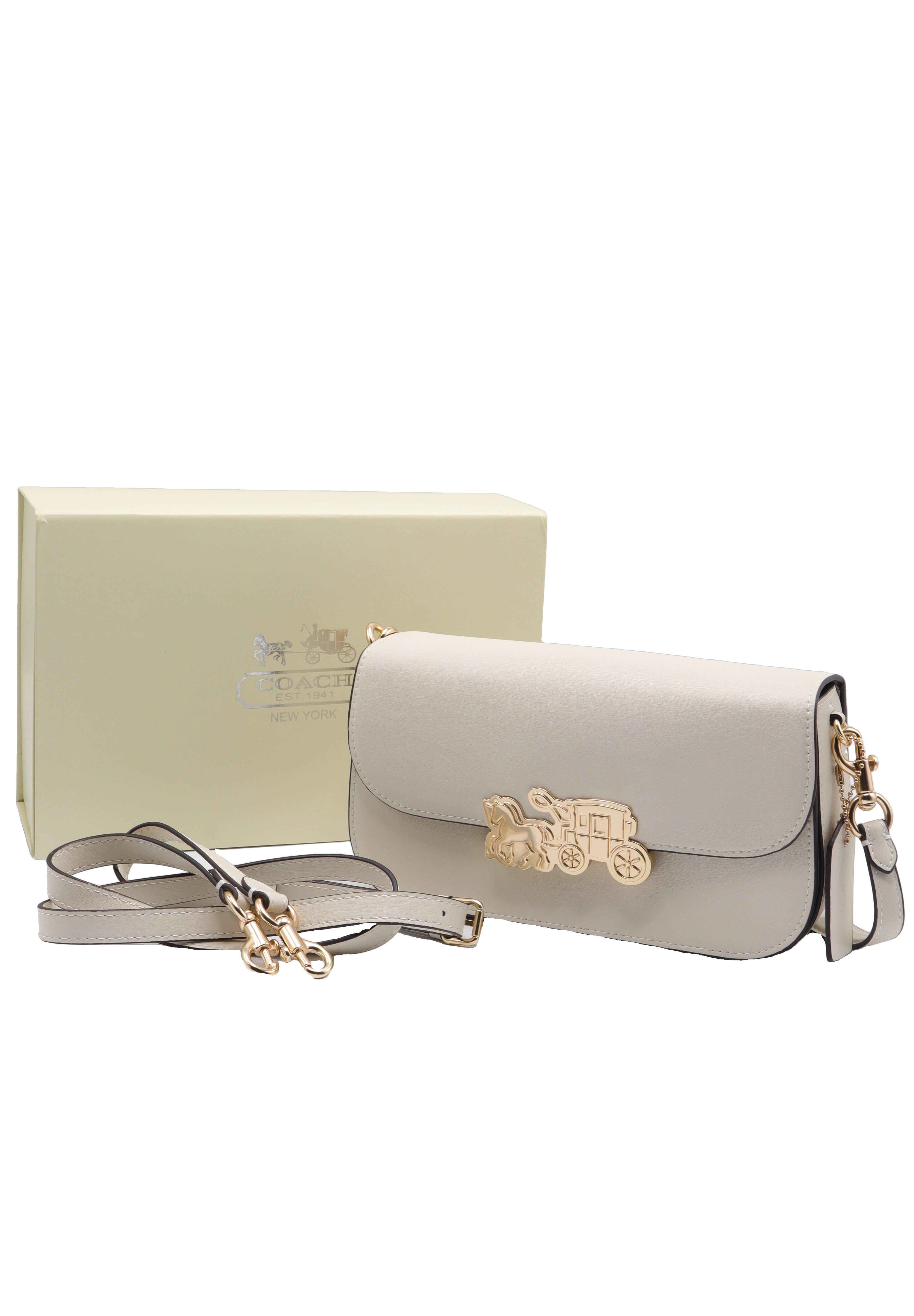 Coach Morgan Leather Shoulder Bag | Chalk White