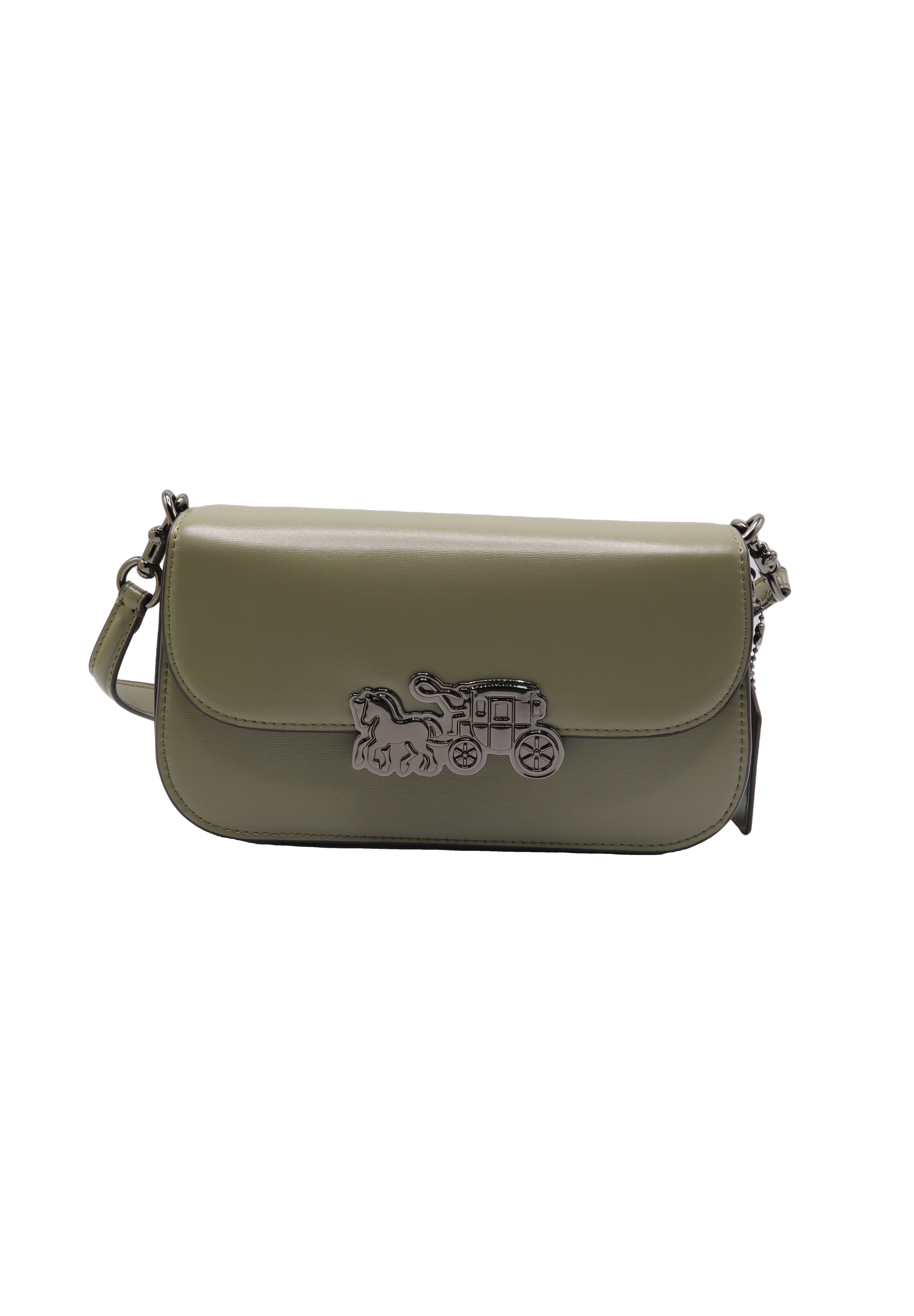 Coach Morgan Leather Shoulder Bag | Olive Green
