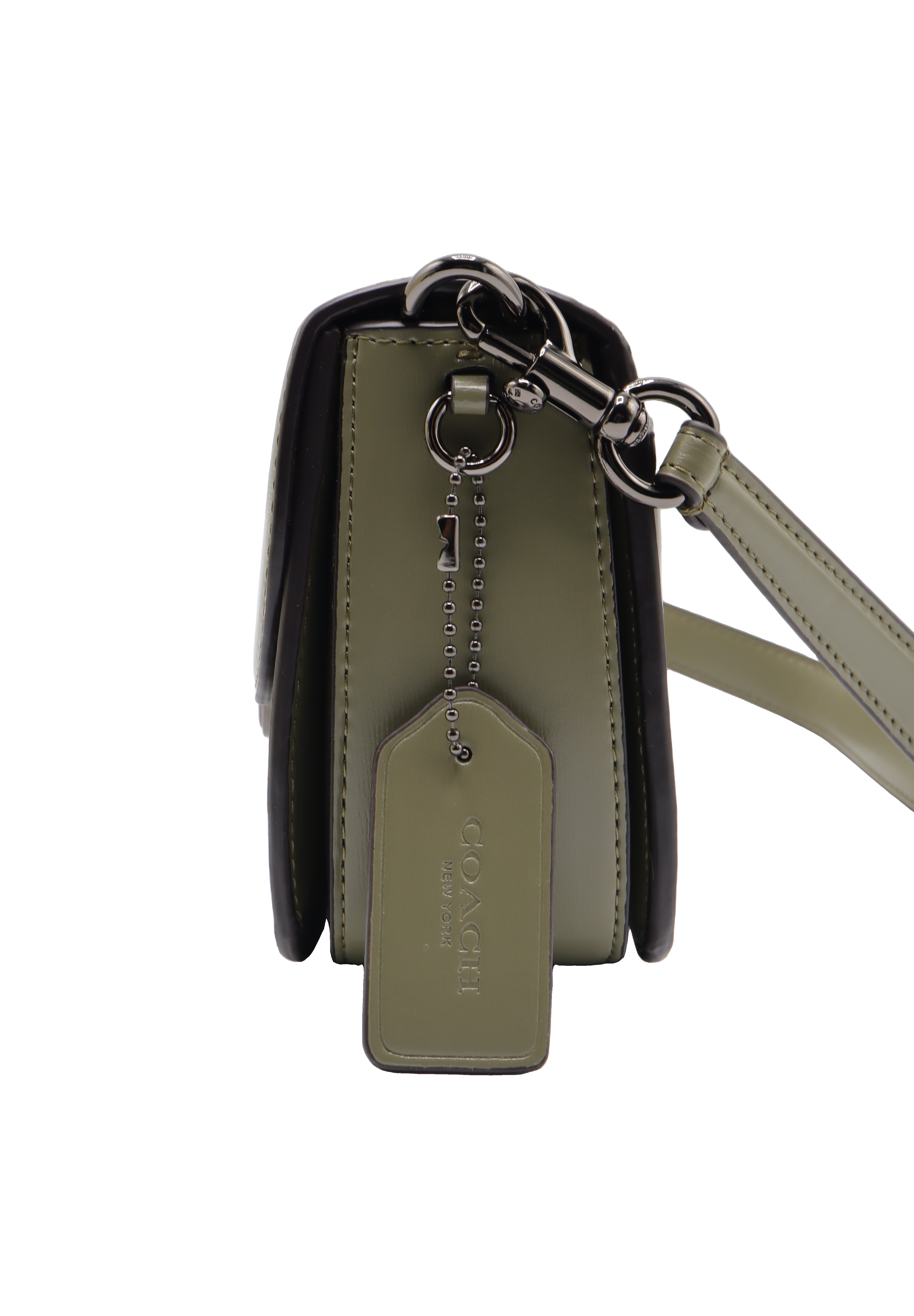 Coach Morgan Leather Shoulder Bag | Olive Green