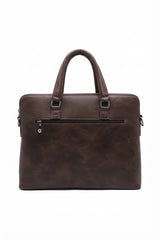 Montblanc Slim Leather Briefcase Laptop Bag | Mocha Brown