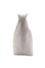 Chanel Small Quilted Leather Hobo Bag | White & Gold