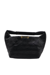 Chanel Small Hobo Bag | Black Quilted Lambskin & Gold CC