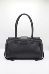 Chanel Quilted Caviar Leather Tote Bag | Black & Pale Gold
