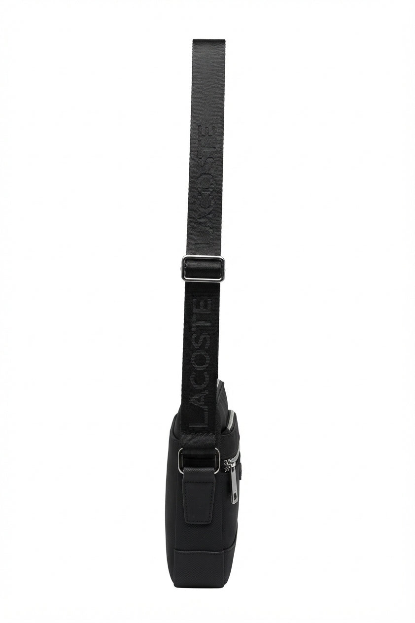 Lacoste Men's Canvas Camera Crossbody Bag | Matte Black