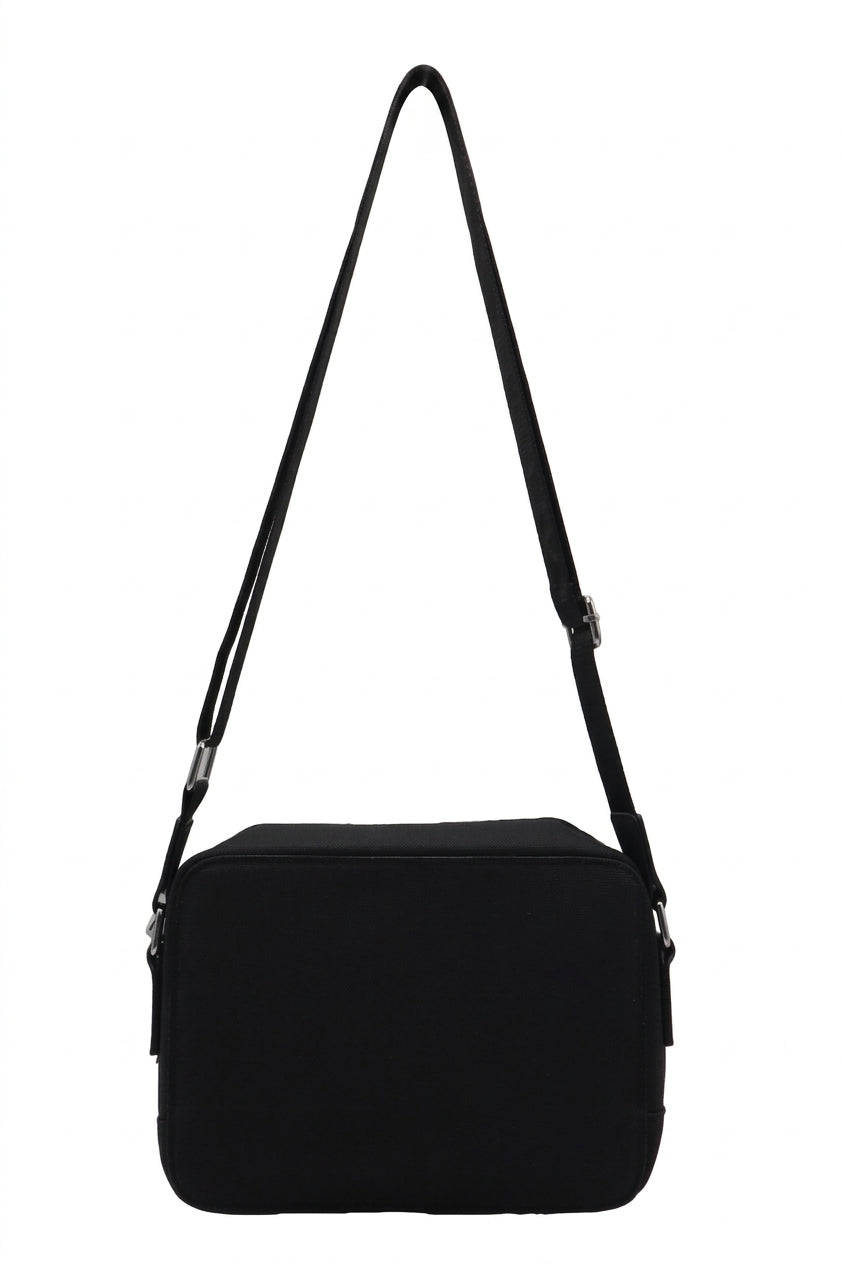 Lacoste Men's Canvas Camera Crossbody Bag | Matte Black