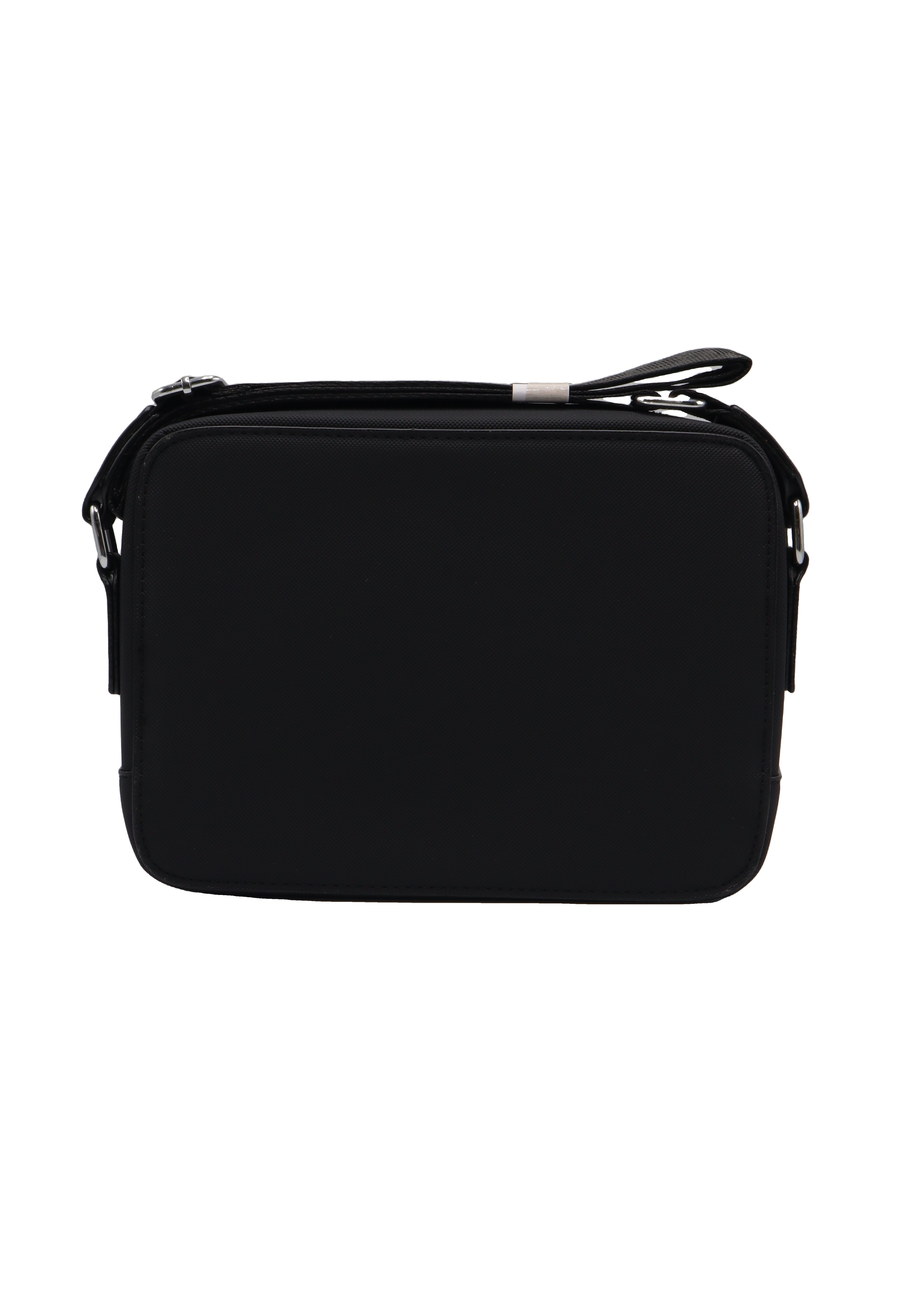 Lacoste Men's Crossbody Camera Bag | Matte Black & Silver