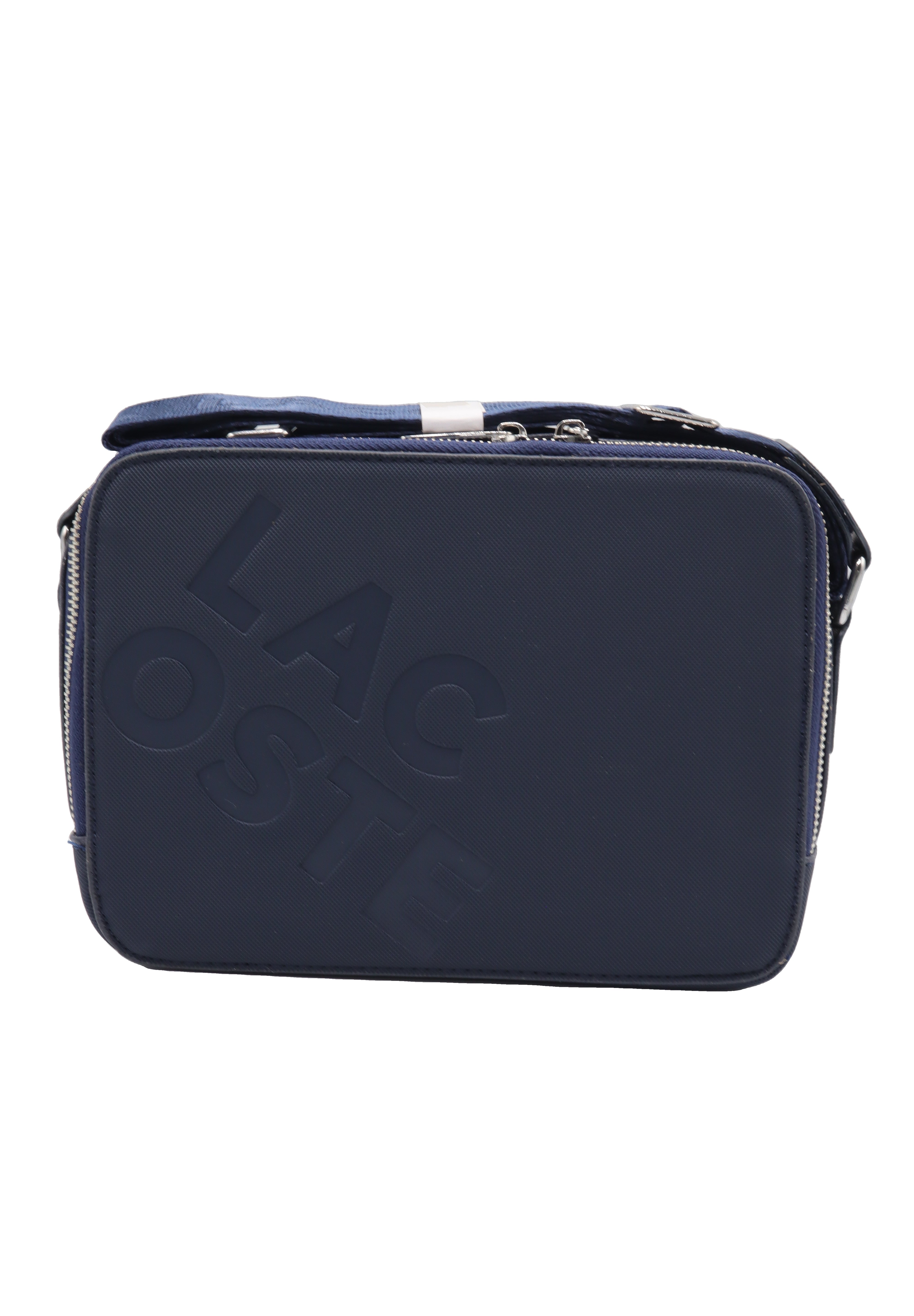 Lacoste Men's Crossbody Camera Bag | Deep Navy & Silver