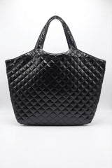 Saint Laurent Icare Maxi Quilted Leather Tote | Black & Gold