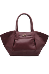 DeMellier The New York Leather Tote | Deep Burgundy & Gold