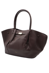 DeMellier The New York Leather Tote | Deep Mocha & Gold