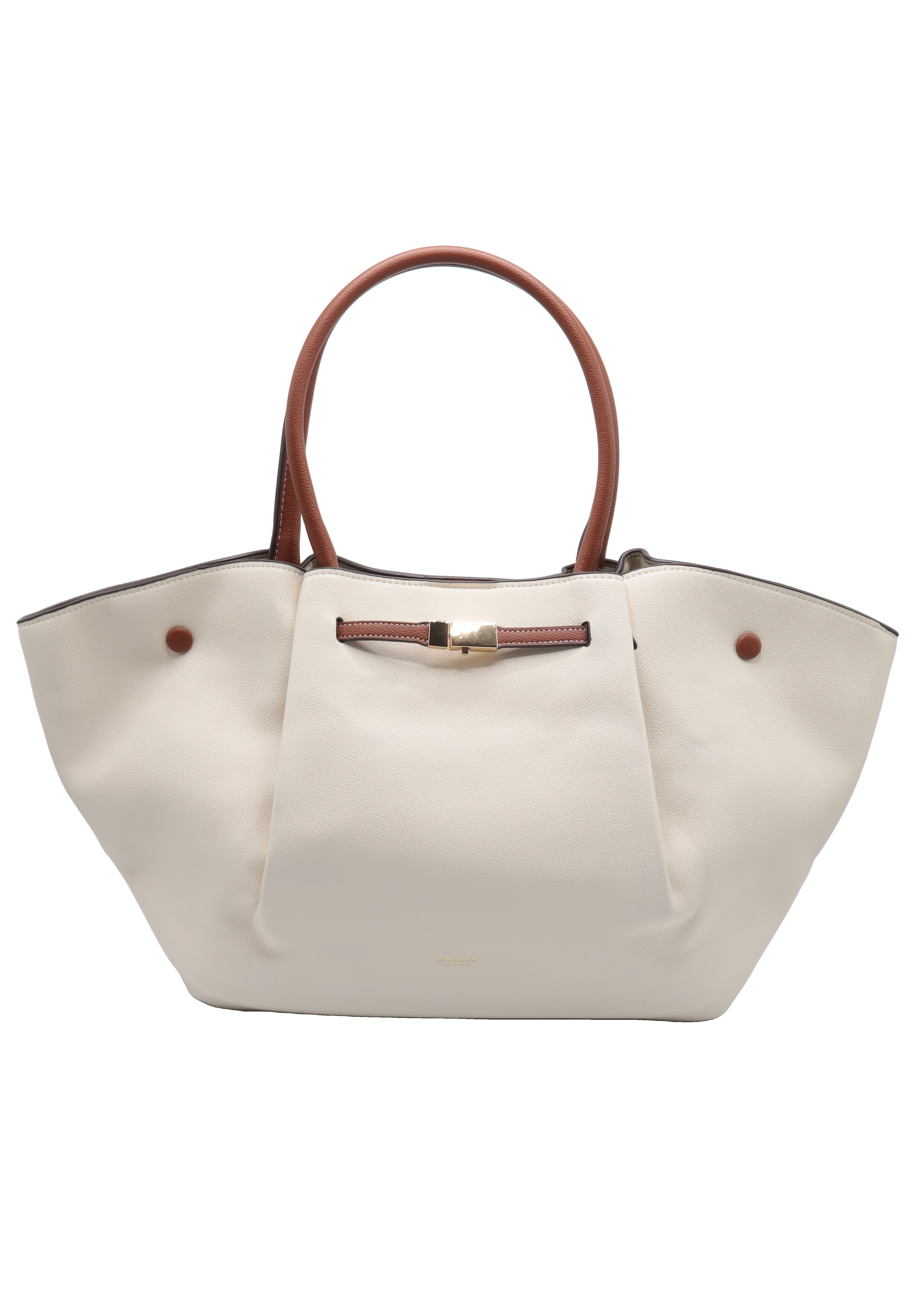 DeMellier The New York Leather Tote | Off-White & Cognac