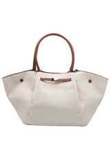 DeMellier The New York Leather Tote | Off-White & Cognac