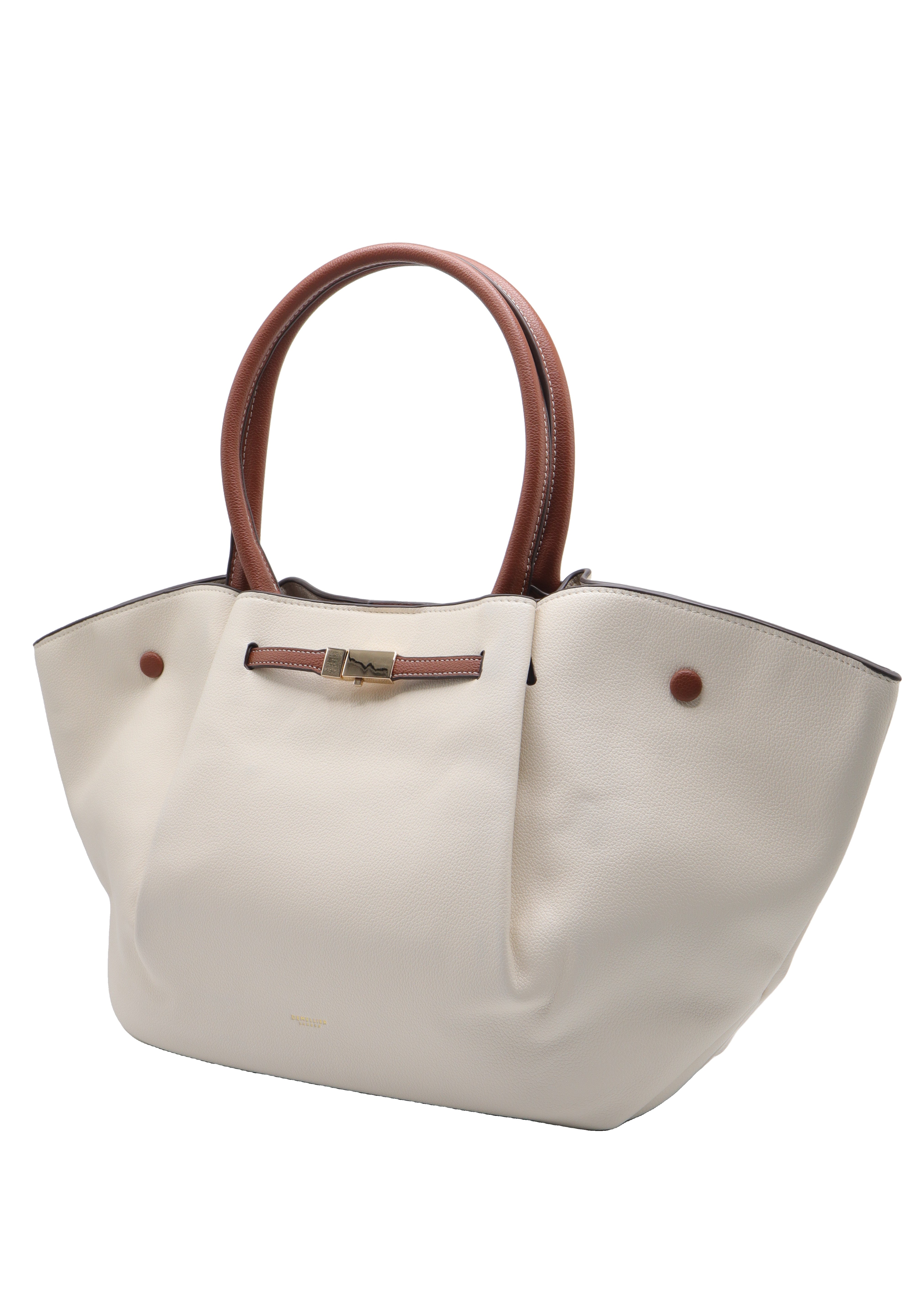 DeMellier The New York Leather Tote | Off-White & Cognac
