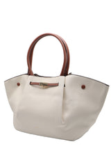DeMellier The New York Leather Tote | Off-White & Cognac