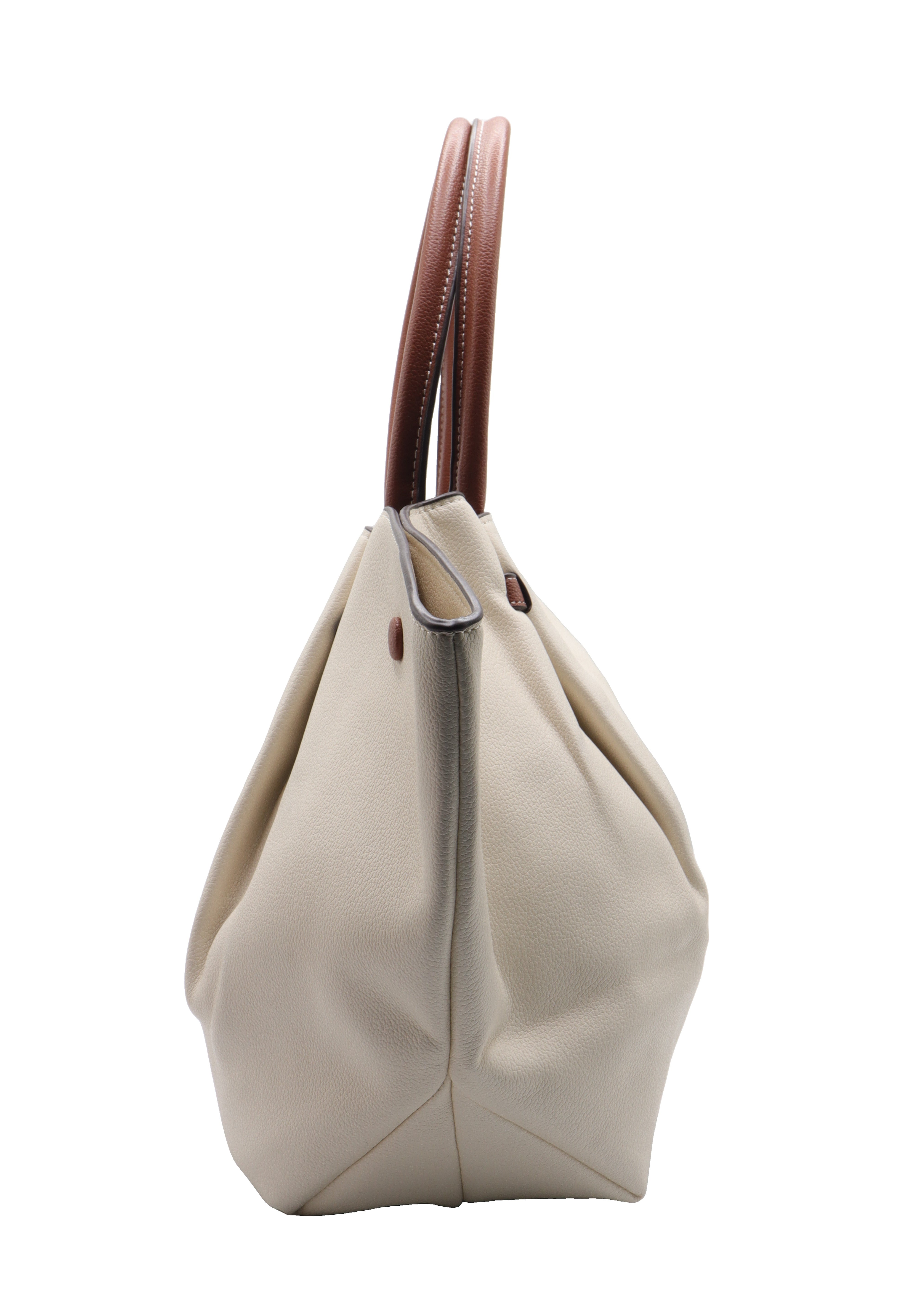 DeMellier The New York Leather Tote | Off-White & Cognac