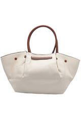 DeMellier The New York Leather Tote | Off-White & Cognac