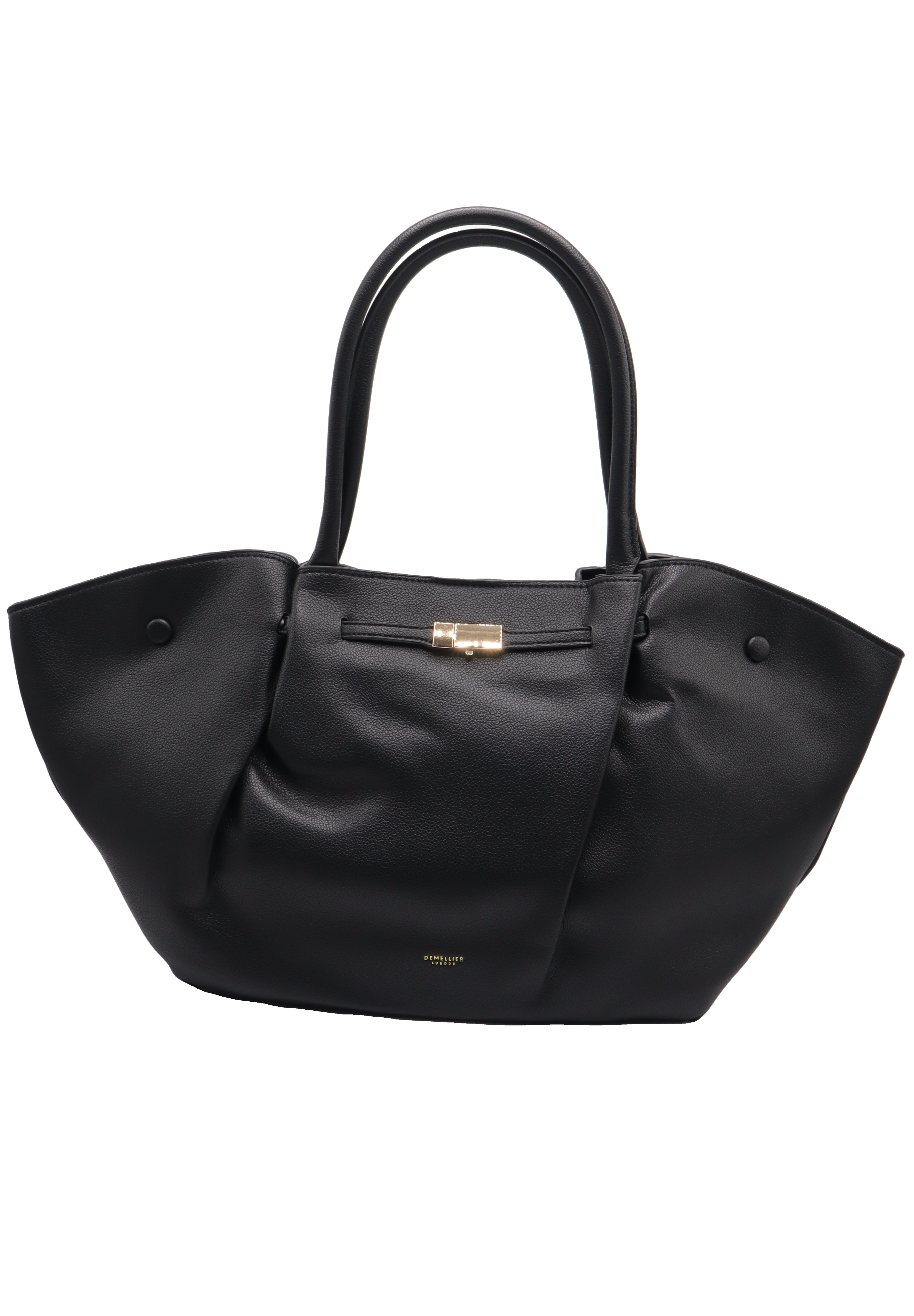 DeMellier The New York Leather Tote | Classic Black & Gold