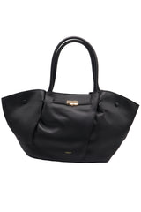 DeMellier The New York Leather Tote | Classic Black & Gold