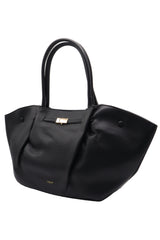 DeMellier The New York Leather Tote | Classic Black & Gold