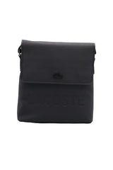 Lacoste Men's Flap Crossbody Bag | Matte Black