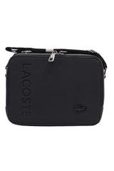 Lacoste Men's Crossbody Camera Bag | Matte Black & Silver