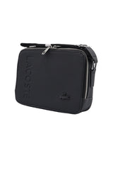 Lacoste Men's Crossbody Camera Bag | Matte Black & Silver
