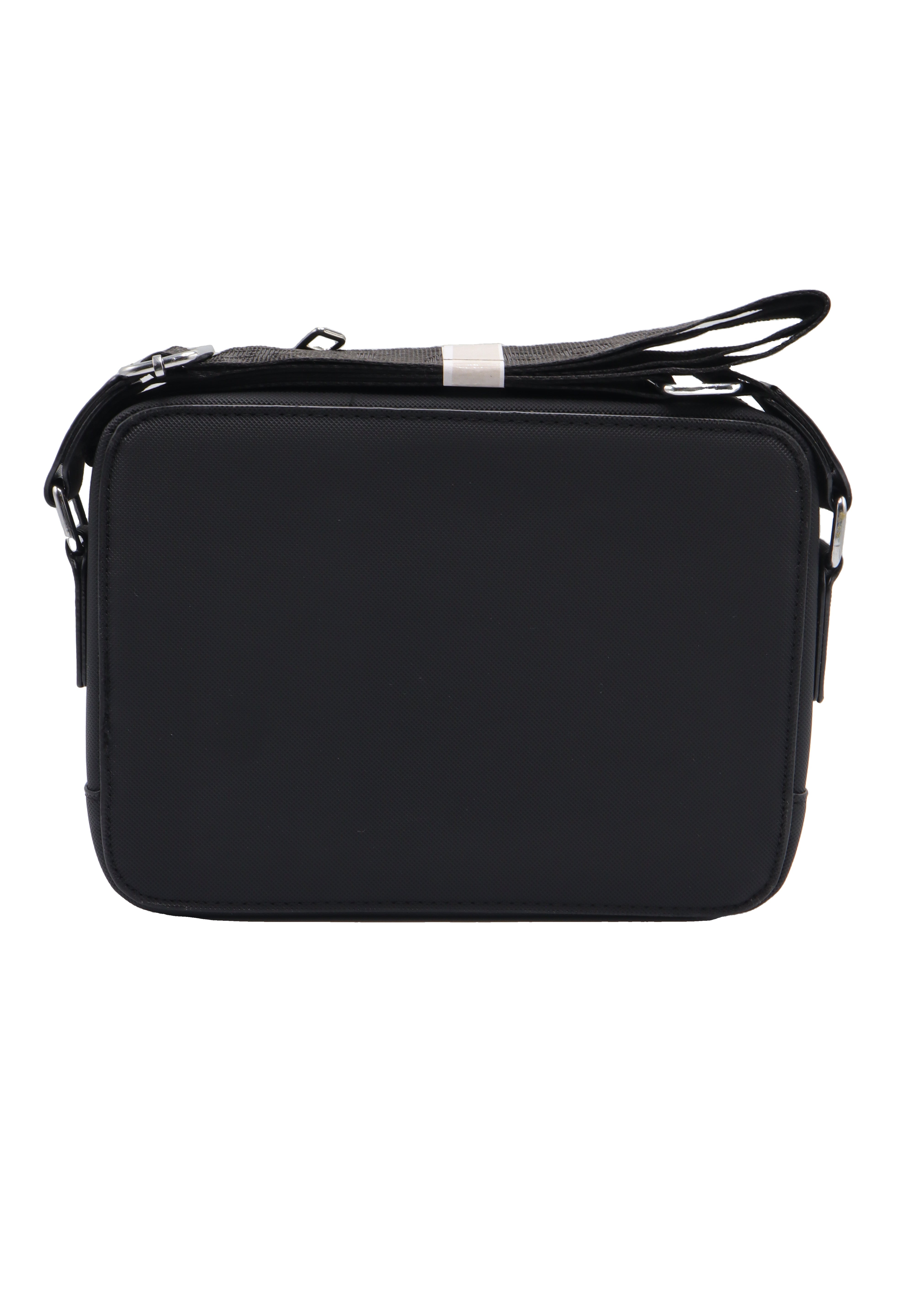 Lacoste Men's Crossbody Camera Bag | Matte Black & Silver